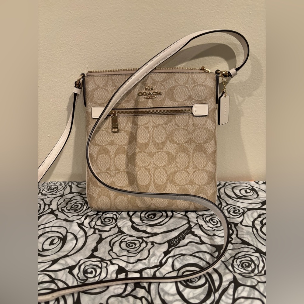 Coach Tan Signature Crossbody Bag